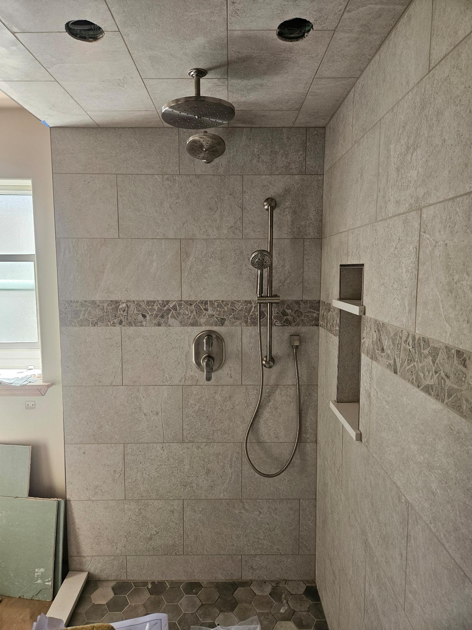 Travertine Shower